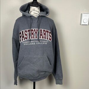 Pastry Arts Holland College Hoodie Jerzees Tag Size large‎ grey